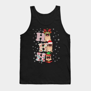 Ho Ho Ho Pug Christmas gift Tank Top